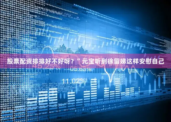 股票配资排排好不好呀？”元宝听到徐留娣这样安慰自己