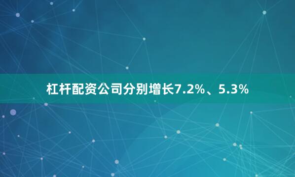 杠杆配资公司分别增长7.2%、5.3%